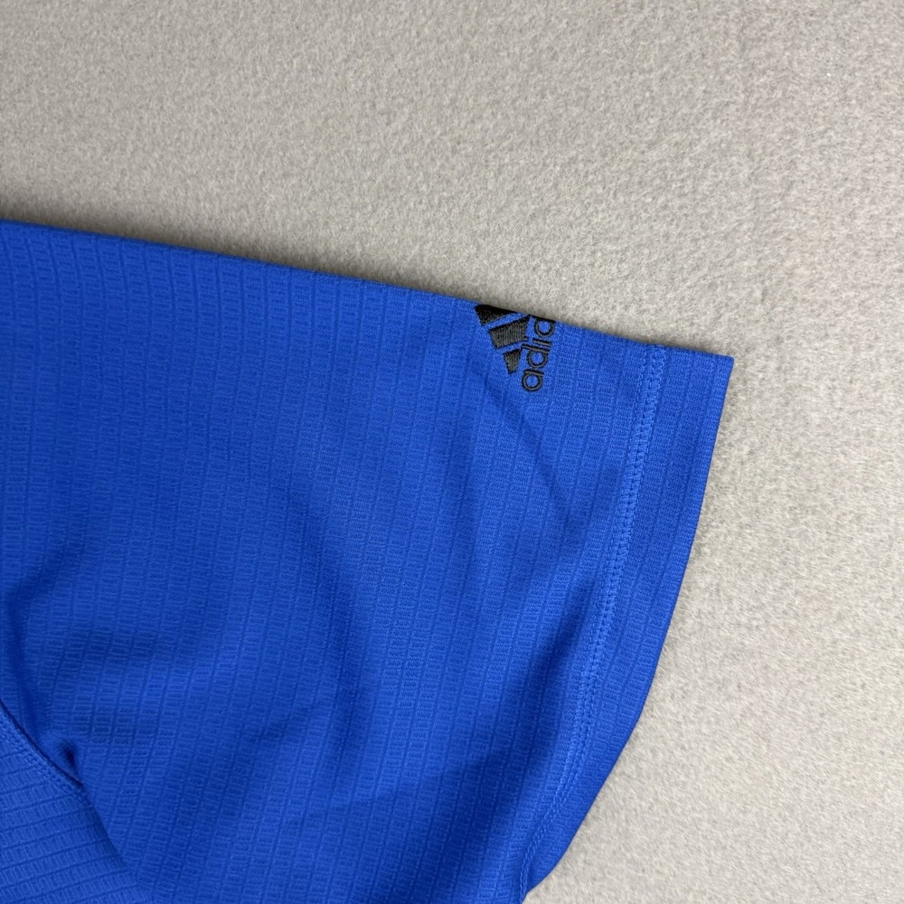 Adidas Golf Polo‎ Shirt Mens Medium Deepsea Blue Relaxed Company Logo - Picture 5 of 10
